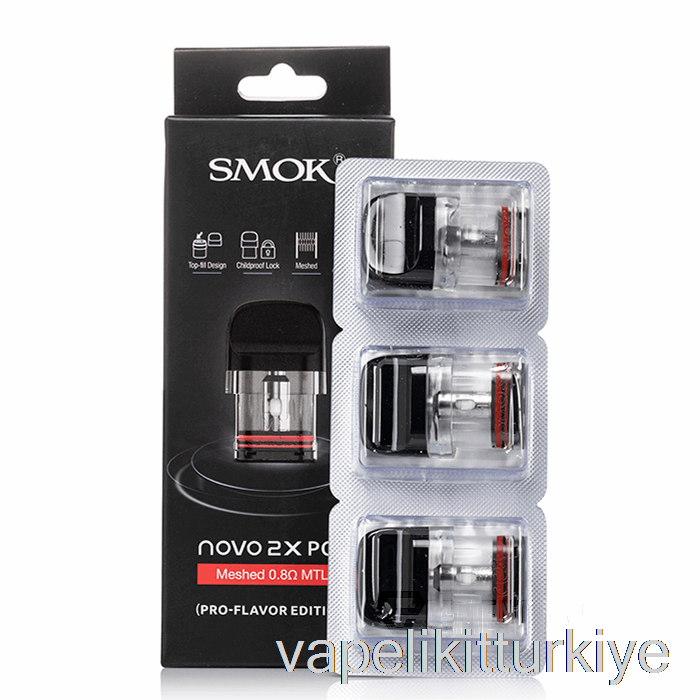 Vape Likit Smok Novo 2x Yedek Bölmeler 0.8ohm örgülü Mtl Bölmeler